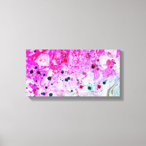 Abstract Art Pink Red Green Modern Trendy Canvas Print