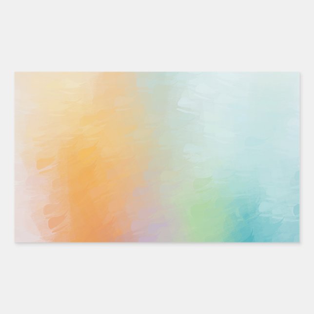 Abstract Art Pink Red Yellow Blue Blank Template Rectangular Sticker (Front)