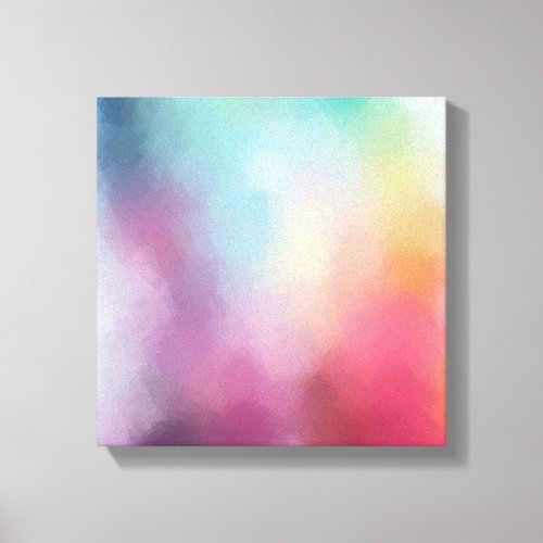 Abstract Art Pink Red Yellow Blue Purple Green Canvas Print