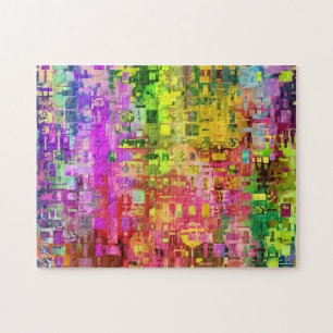 abstract art pixel digital cg colors jigsaw puzzle