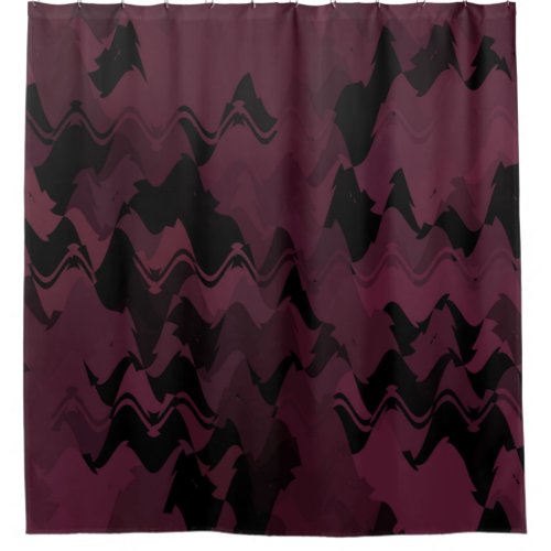 Abstract art polygonal 3D triangles purple  Shower Curtain