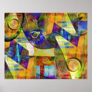 Abstract Art Poster-Let&#39;s Paint a Barn