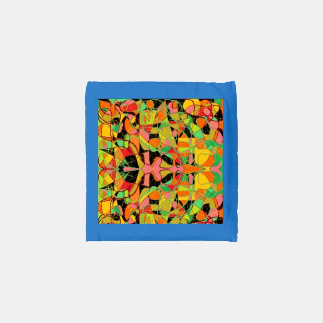 aBSTRACT ART POUCH wILLOW gLEN Reusable Bag (Pouch - Back)