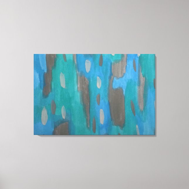 Abstract Art Print in Blue, Green, and Gray (Front)