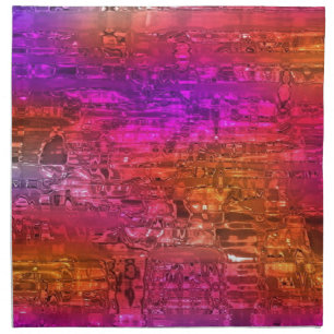 Abstract Art, Purple Orange Pink Napkin