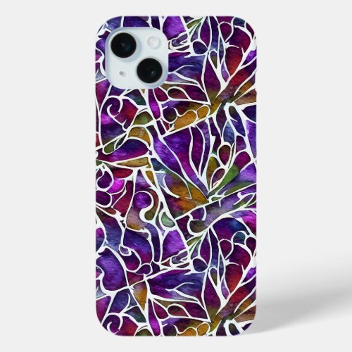 Abstract art purple watercolor phonecase iPhone 15 iPhone 15 Plus Case