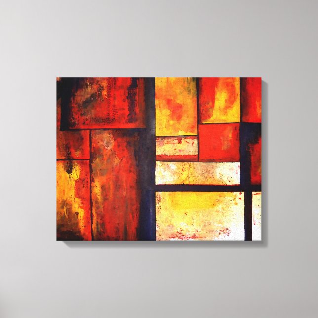 Abstract Art Quad Wrapped Canvas Set Print (Front)
