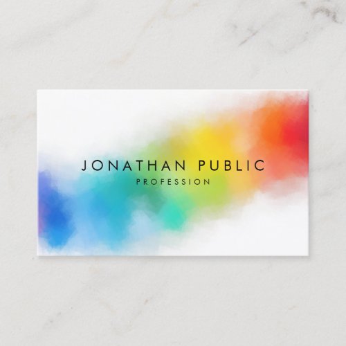 Abstract Art Rainbow Colors Modern Colorful Business Card