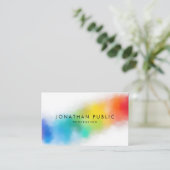 Abstract Art Rainbow Colors Modern Colorful Business Card (Standing Front)