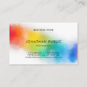 Abstract Art Rainbow Colors Modern Colorful Business Card (Back)