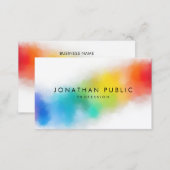 Abstract Art Rainbow Colors Modern Colorful Business Card (Front/Back)