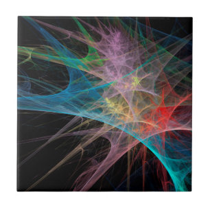 Abstract Art Rainbow Ice Ceramic Tile
