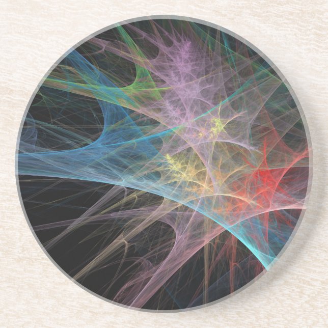 Abstract Art Rainbow Ice Coaster (Front)
