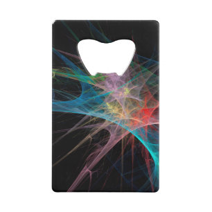 Abstract Art Rainbow Ice Credit Card Bottle Opener