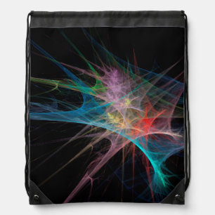Abstract Art Rainbow Ice Drawstring Bag