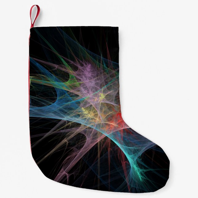 Abstract Art Rainbow Ice Small Christmas Stocking (Front)