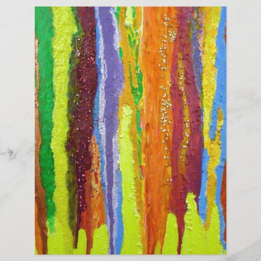 Abstract Art rainbow stripes paint drip (Front)
