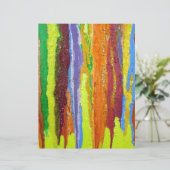 Abstract Art rainbow stripes paint drip (Standing Front)