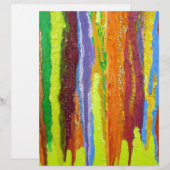Abstract Art rainbow stripes paint drip (Front/Back)