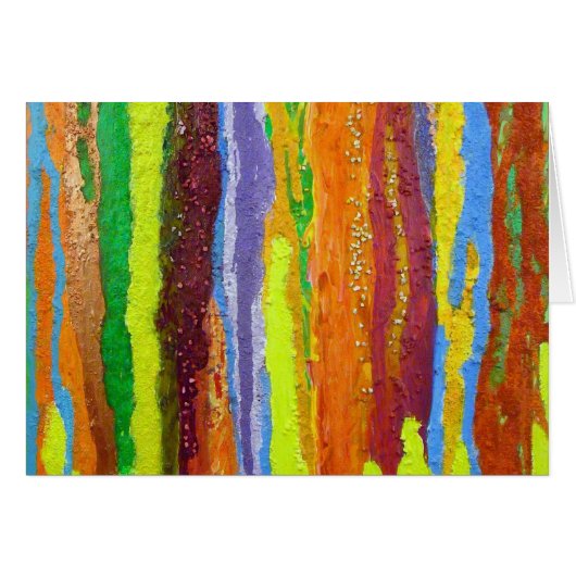Abstract Art rainbow stripes paint drip Cards (Front Horizontal)