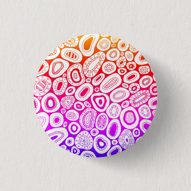 Abstract Art Random Blobby Shapes  Button (Front)