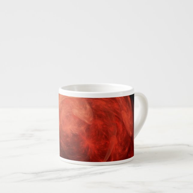Abstract Art Red Galaxy Espresso Cup (Front Right)