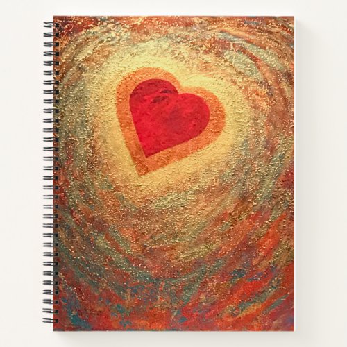 Abstract Art Red Heart Notebook 