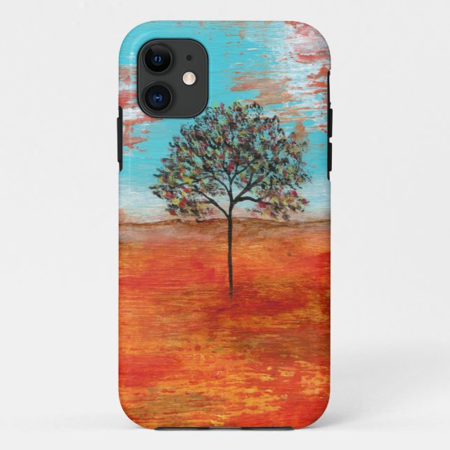 Abstract Art Red Landscape Tree Original Painting Case-Mate iPhone Case (Back)