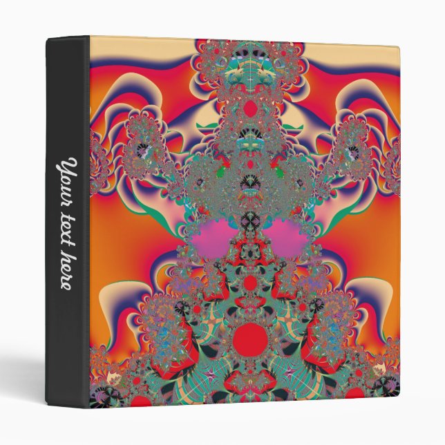 Abstract Art Red Meditation Binder (Front/Spine)