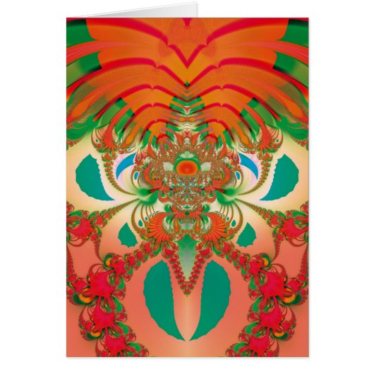 Abstract Art Red Owl Cards (Front)