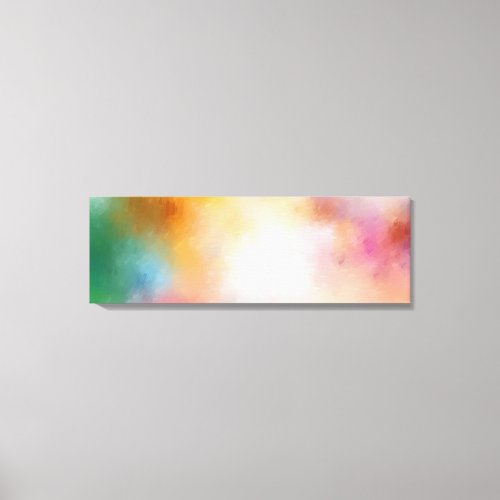 Abstract Art Red Pink Yellow Green Blue Trendy Canvas Print