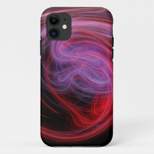 Abstract Art Red Wave iPhone 11 Case