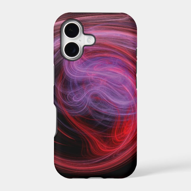 Abstract Art Red Wave Iphone Case (Back)