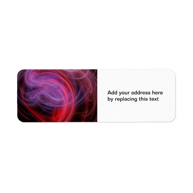 Abstract Art Red Wave Label (Front)