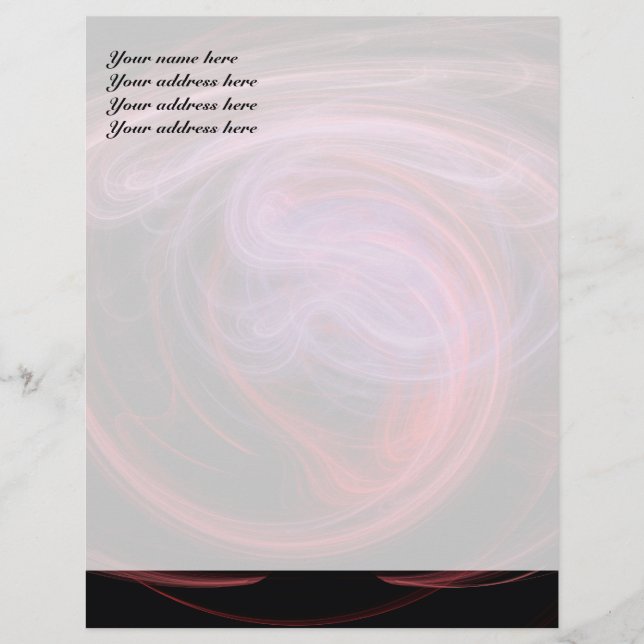 Abstract Art Red Wave Letterhead (Front)
