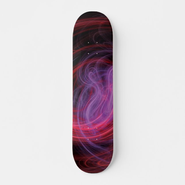 Abstract Art Red Wave Skateboard (Front)