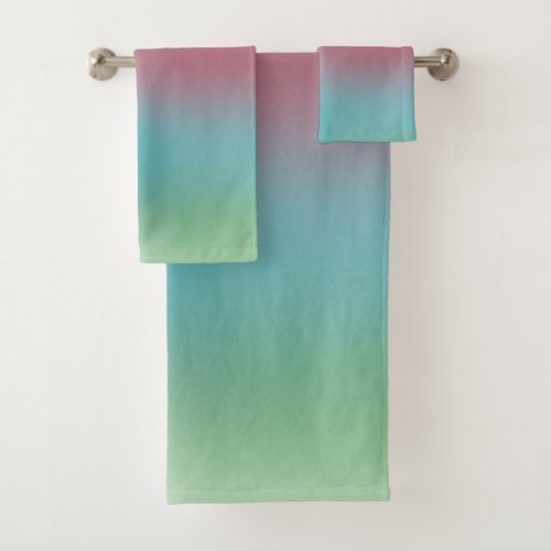 Abstract Art Red Yellow Blue Green Colors Template Bath Towel Set