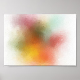 Abstract Art Red Yellow Blue Green Purple Pink Poster