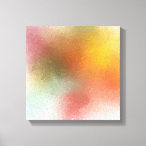 Abstract Art Red Yellow Blue Purple Green Pink Canvas Print