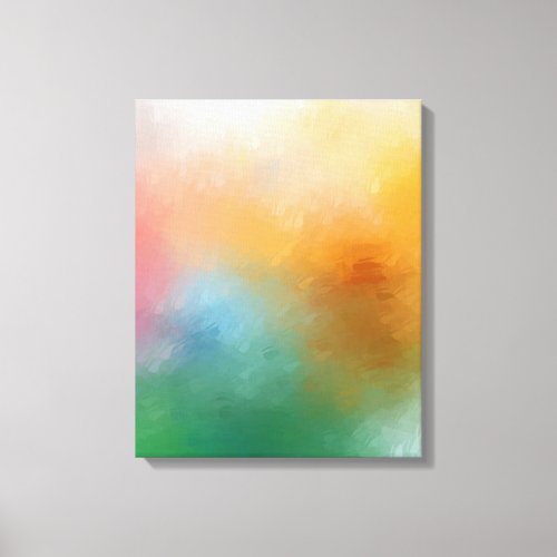 Abstract Art Red Yellow Blue Purple Green Pink Canvas Print