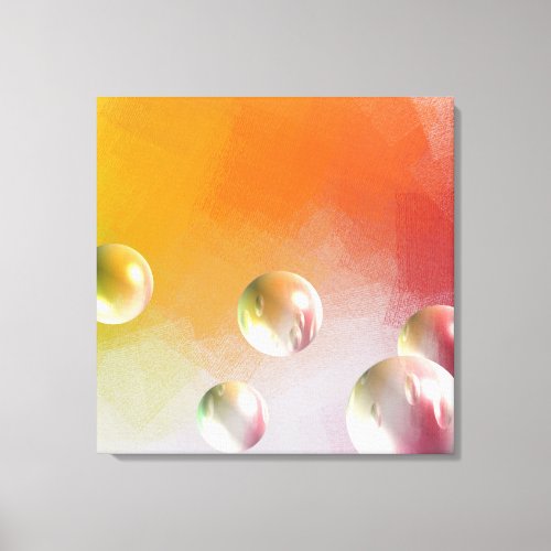 Abstract Art Red Yellow Purple Green Pink Modern Canvas Print