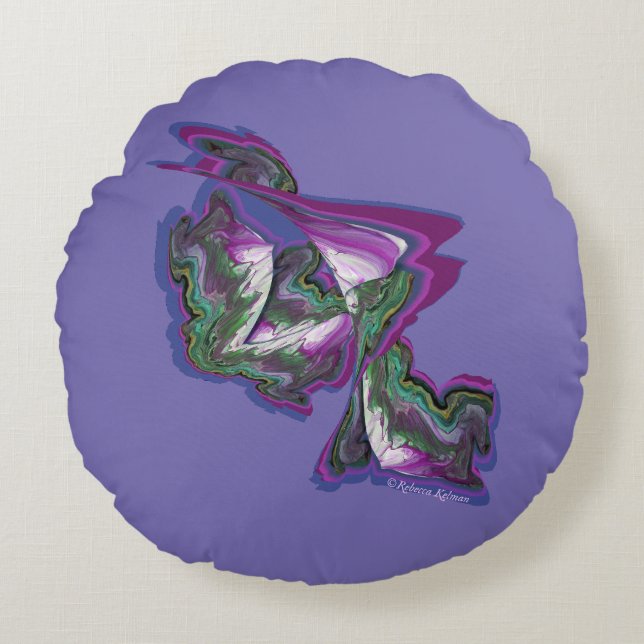 Abstract Art Round Pillow (Front)