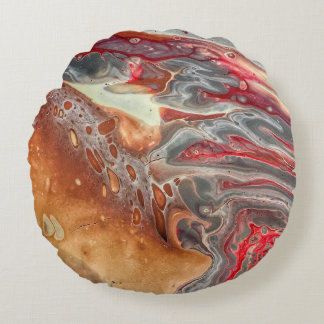 Abstract art round pillow