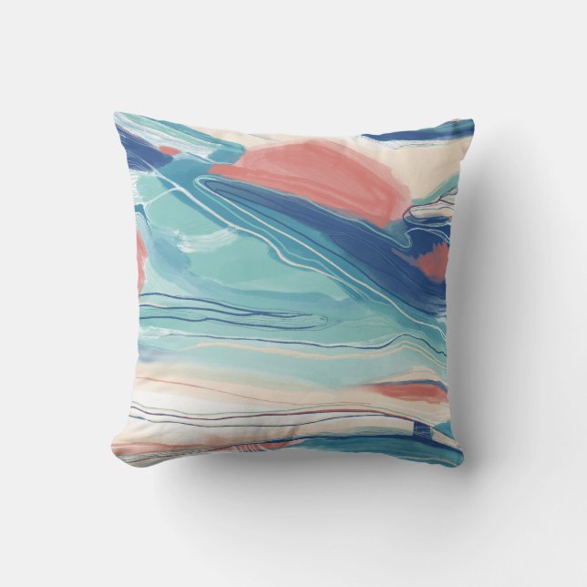 Abstract art sand & sea pillow decorate your house (Front)