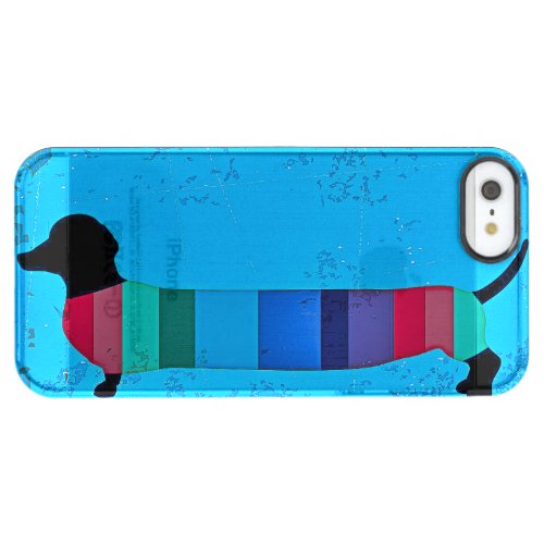 Abstract Art Sausage Dog Dachshund Clear iPhone SE55s Case