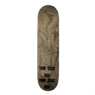 abstract art sepia posing lady unique retro design skateboard deck