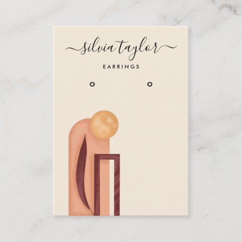 Abstract Art Shapes Earth Tones Terracotta Minimal Business Card