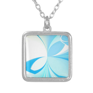 ABSTRACT ART SILVER PLATED NECKLACE