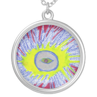 Abstract Art Silver Plated Necklace