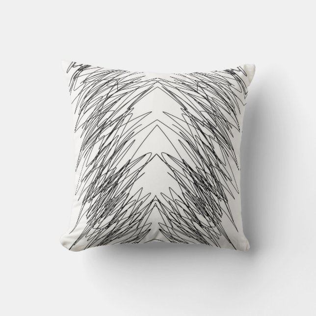 Abstract Art Sketch Cushion Throw Pillow (Front)